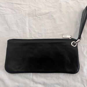HOBO Black Leather Wristlet Clutch Wallet